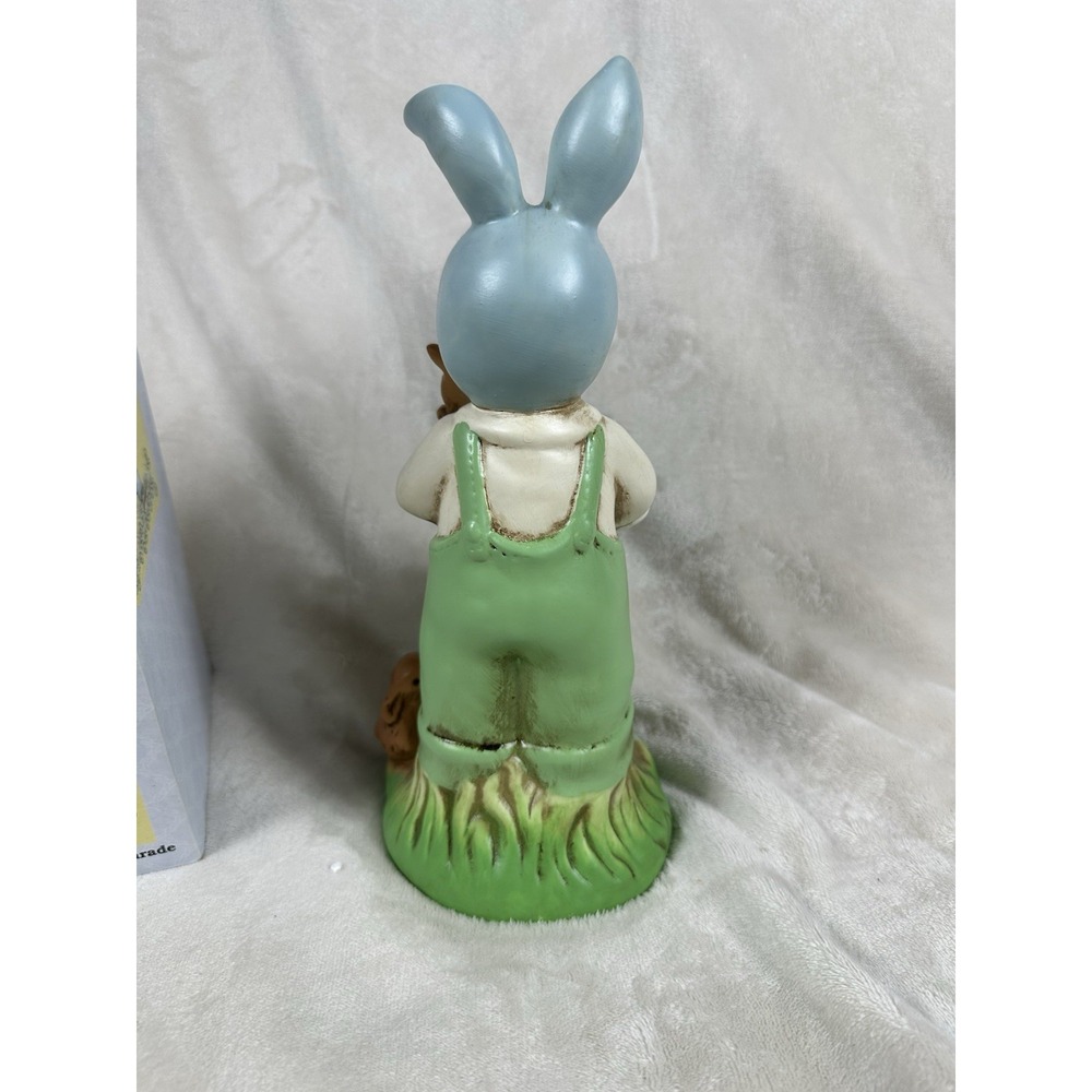 VTG Bethany Lowe Boy Rabbit Ears Easter Parade Music Box, Works. Original Box. - Picture 5 of 8